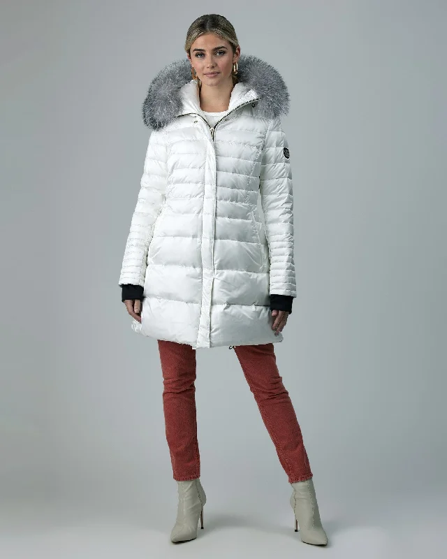 Après-Ski Jacket with Detachable Fox Hood Trim