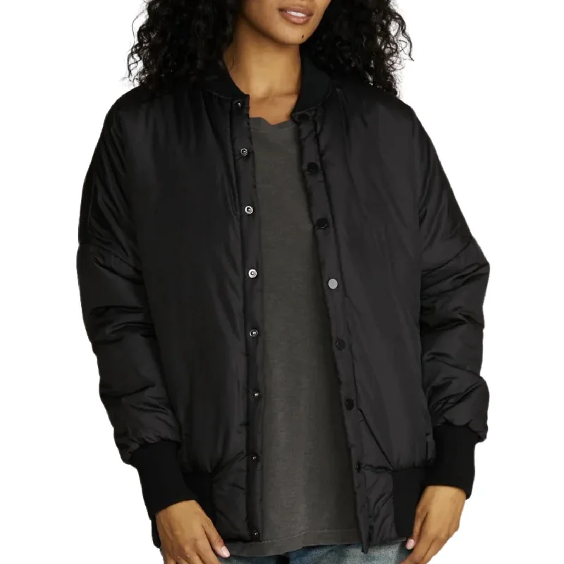 Luke Bomber Jacket In Black