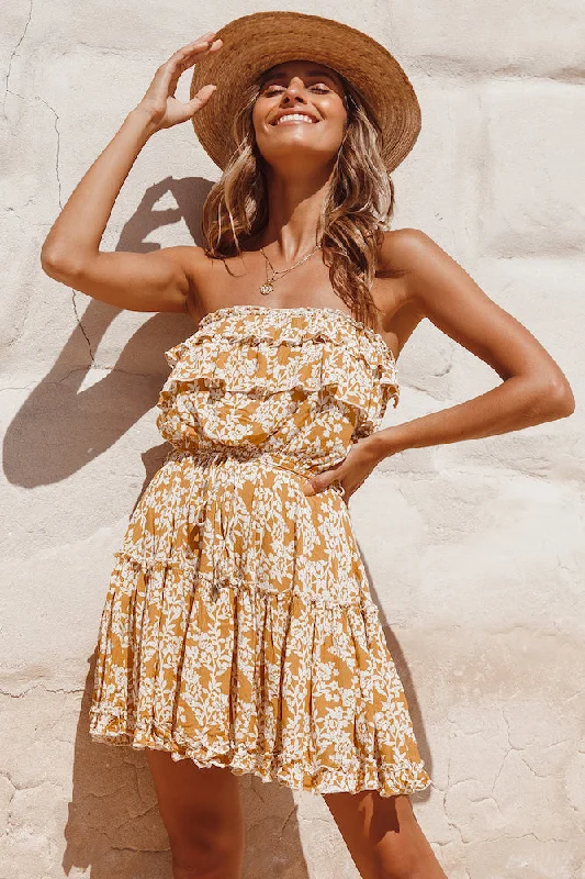 Run Away Dress Mustard