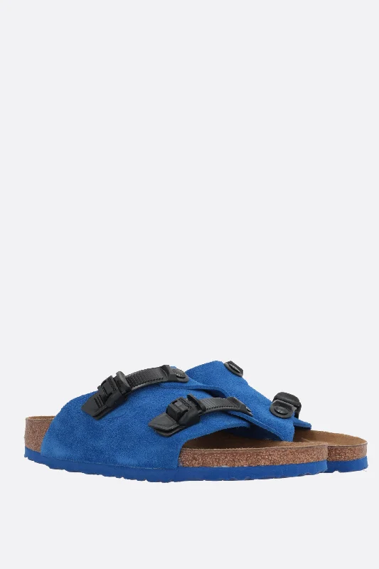 Zürich Tech suede flat sandals (Narrow Fit)