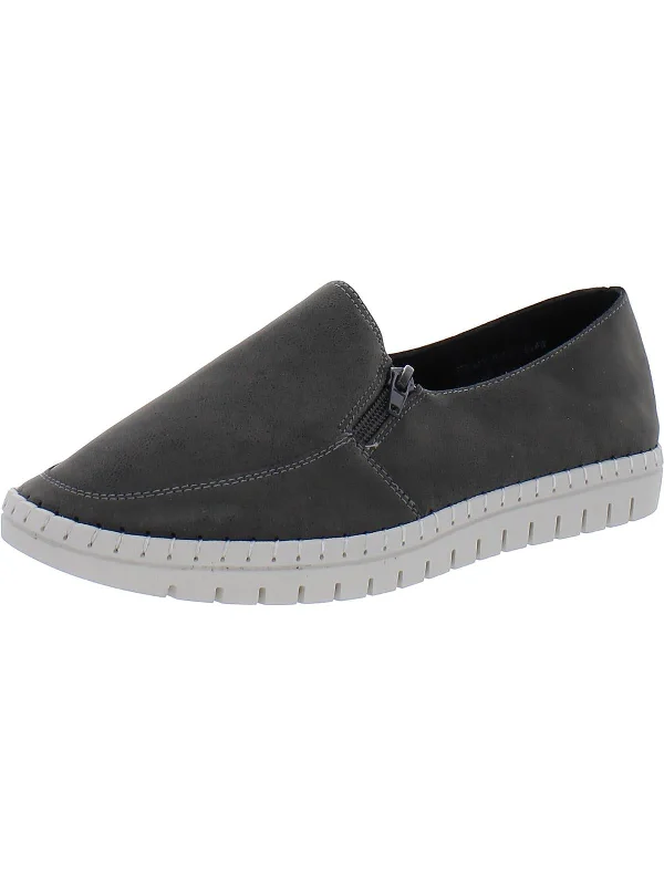 Bowen Womens Faux Suede Slip-On Loafers