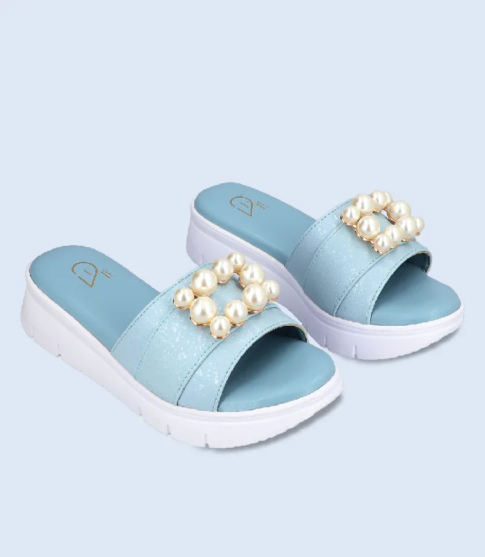 BW10024-SKY BLUE-Women Platform Slipper