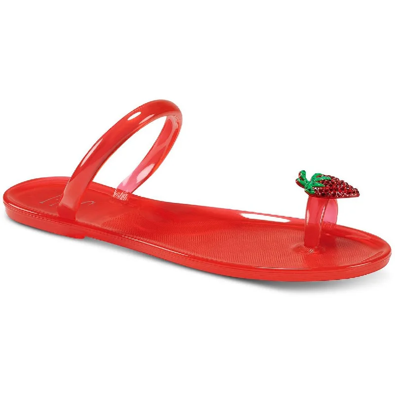 INC Womens Loren Toe-Loop Solid Jelly Sandals