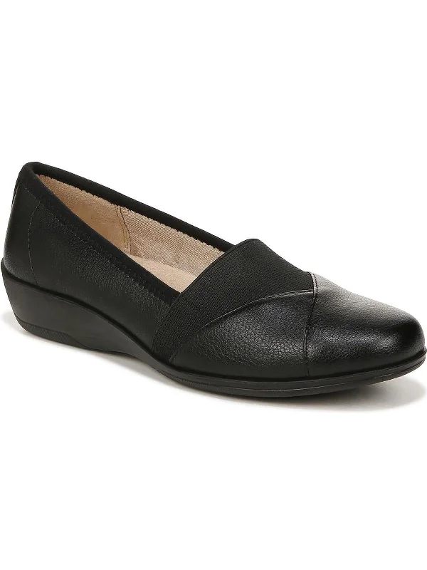 Intro Womens Faux Leather Slip-On Loafers