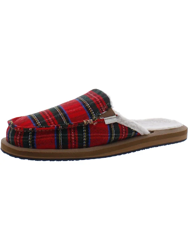 Mens Woven Slip on Slide Slippers