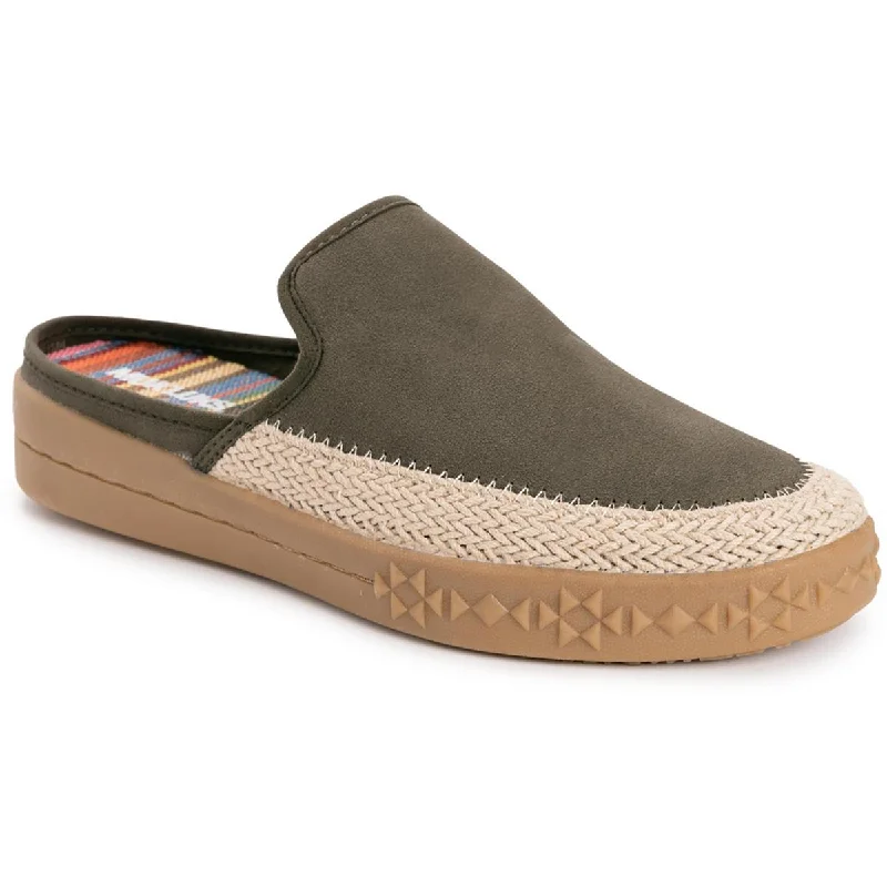 Muk Luks Womens Faux Suede Casual Mules