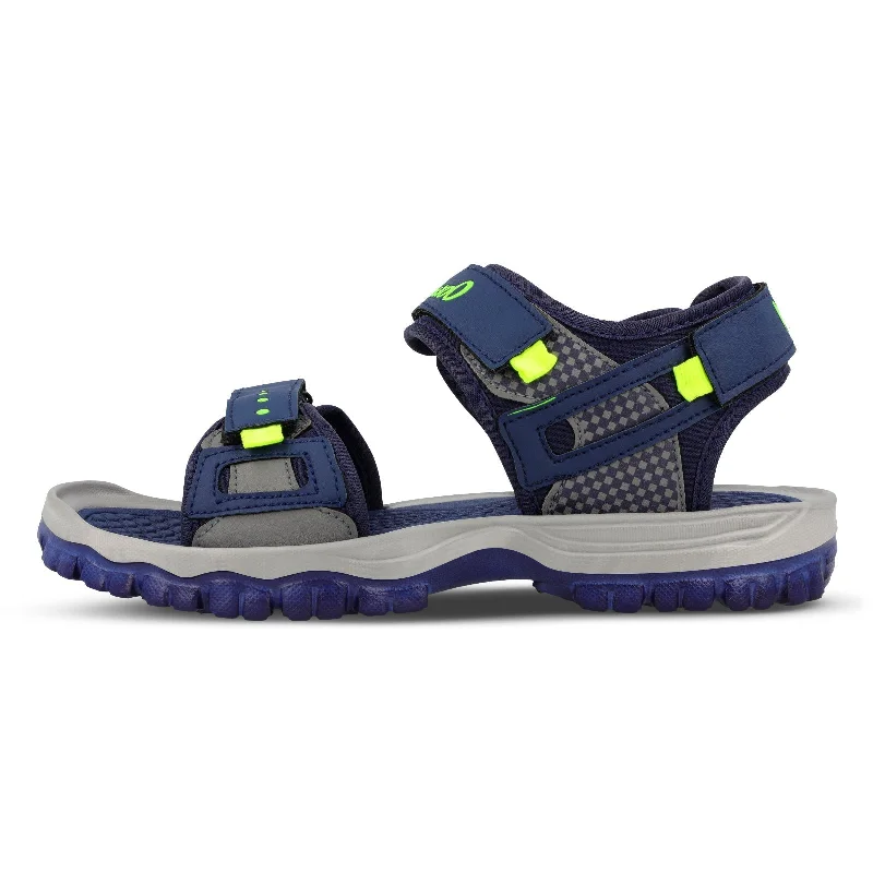 Walkaroo Men Sandals  - WC4417 Navy Blue Grey