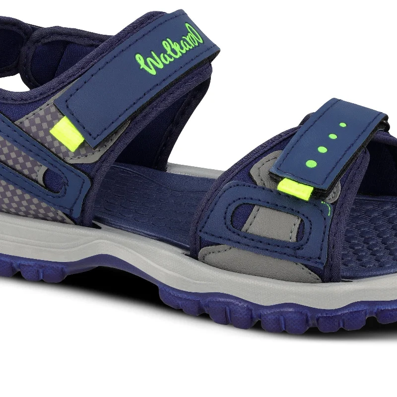 Walkaroo Men Sandals  - WC4417 Navy Blue Grey